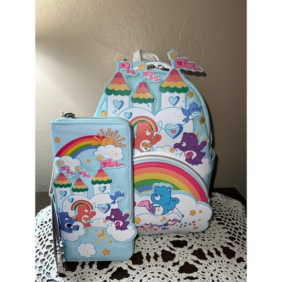 Loungefly Handbags - Loungefly Care Bears Care-A-Lot Castle Mini Backpack Wal29